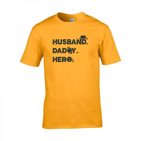 Tričko pre otcov 015 – Manžel, otec, hrdina